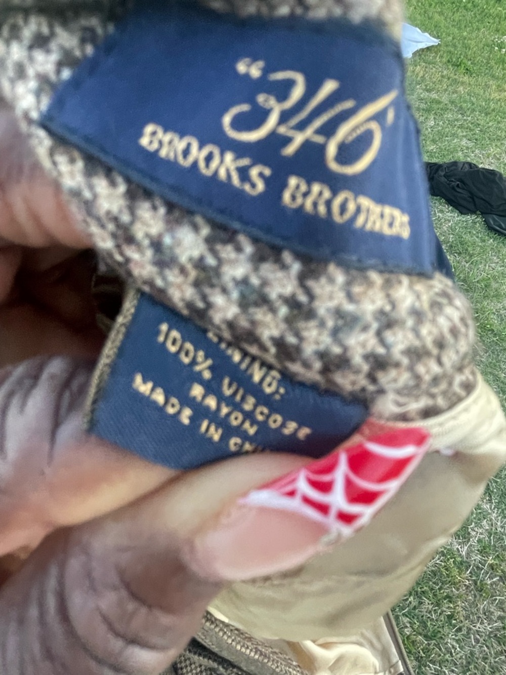 Brooks Brothers 346 Brown Houndstooth Pleated Pencil Skirt - Picture 5 of 8